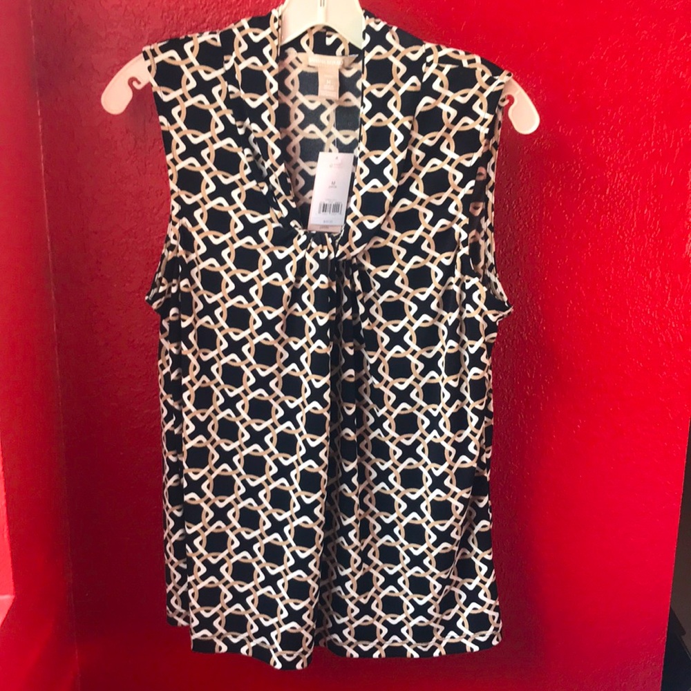Black and gold patterned top